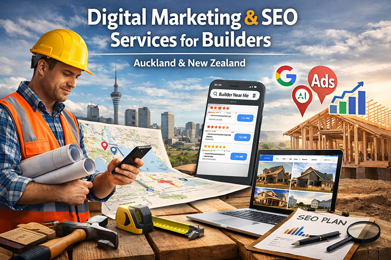 Digital Marketing and SEO Services for Builders, Auckland and New Zealand
